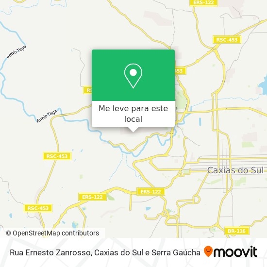 Rua Ernesto Zanrosso mapa