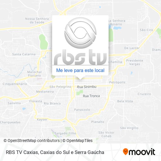 RBS TV Caxias mapa
