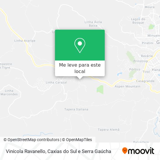 Vinícola Ravanello mapa