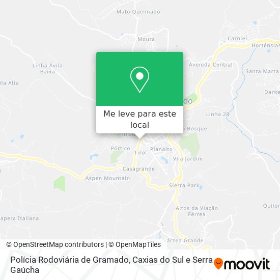 Polícia Rodoviária de Gramado mapa