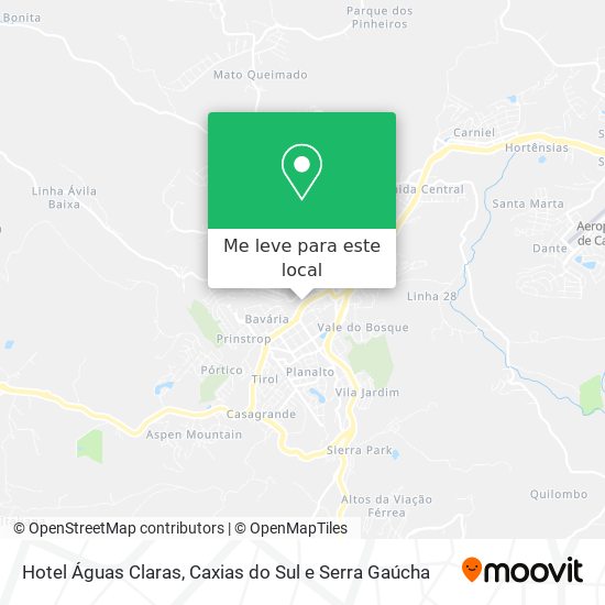 Hotel Águas Claras mapa