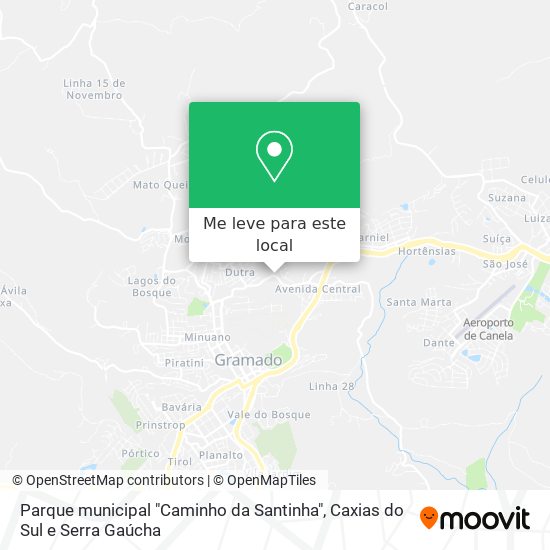 Parque municipal "Caminho da Santinha" mapa