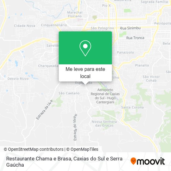 Restaurante Chama e Brasa mapa