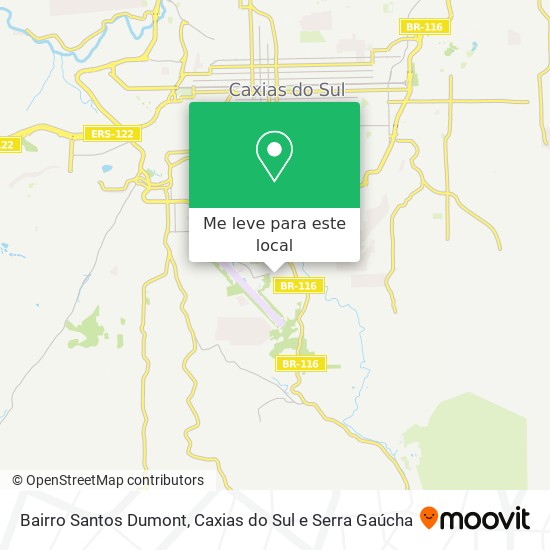 Bairro Santos Dumont mapa