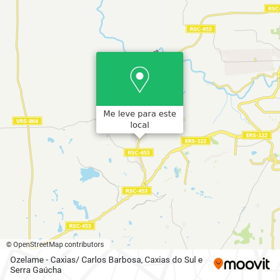 Ozelame - Caxias/ Carlos Barbosa mapa