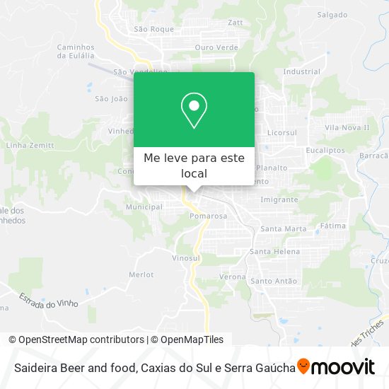 Saideira Beer and food mapa