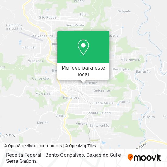 Receita Federal - Bento Gonçalves mapa