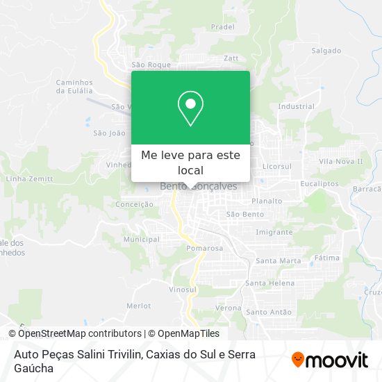 Auto Peças Salini Trivilin mapa