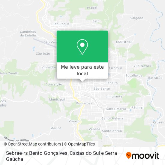 Sebrae-rs Bento Gonçalves mapa