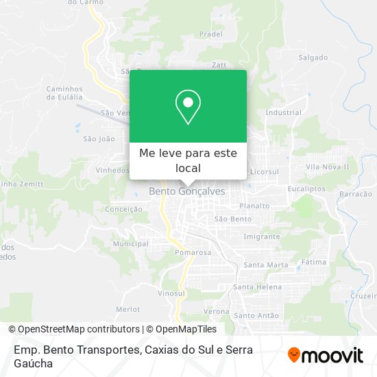 Emp. Bento Transportes mapa
