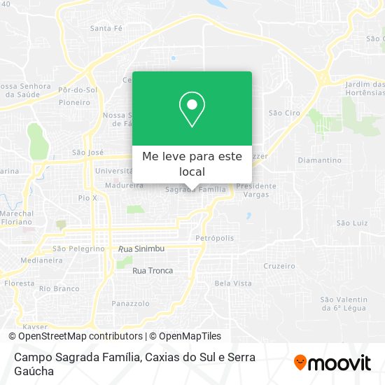 Campo Sagrada Família mapa