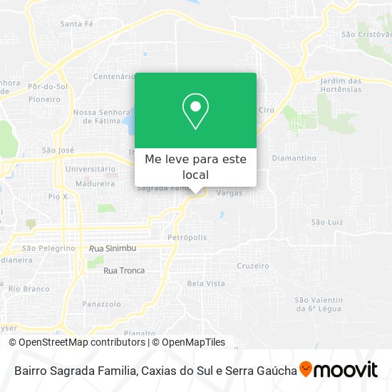 Bairro Sagrada Familia mapa