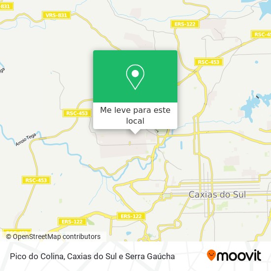 Pico do Colina mapa