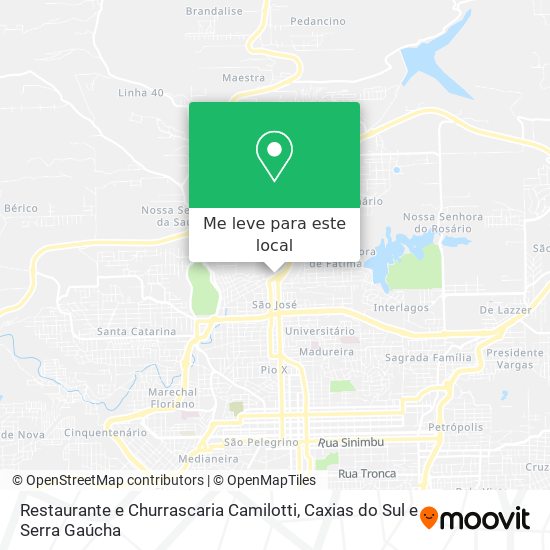 Restaurante e Churrascaria Camilotti mapa