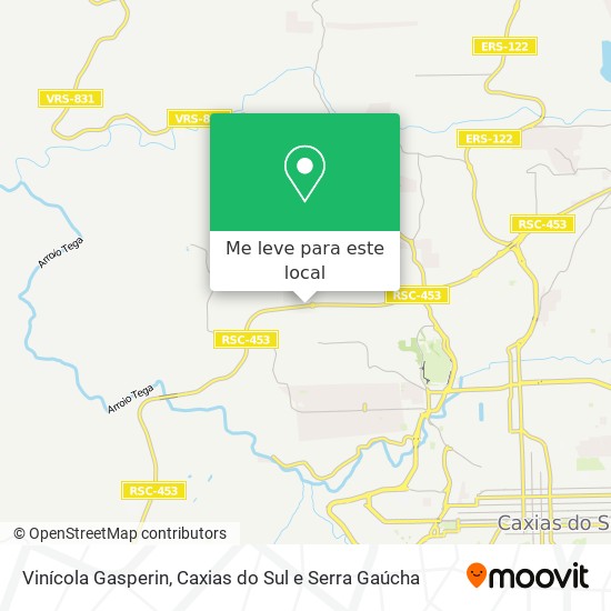 Vinícola Gasperin mapa