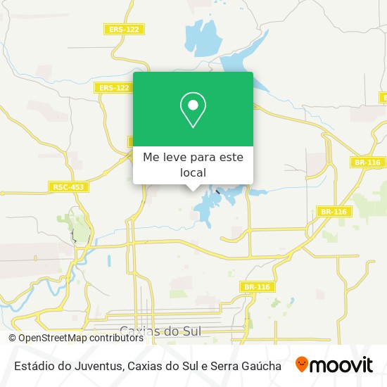 Estádio do Juventus mapa