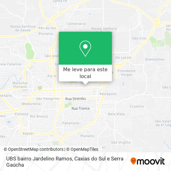 UBS bairro Jardelino Ramos mapa