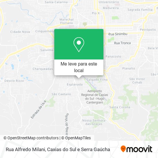 Rua Alfredo Milani mapa