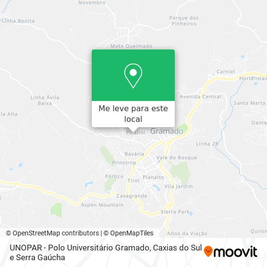 UNOPAR - Polo Universitário Gramado mapa
