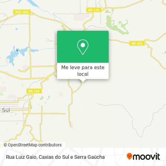 Rua Luiz Gaio mapa