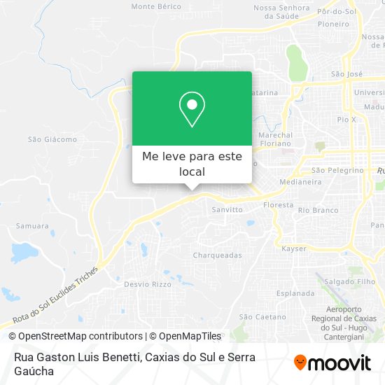 Rua Gaston Luis Benetti mapa