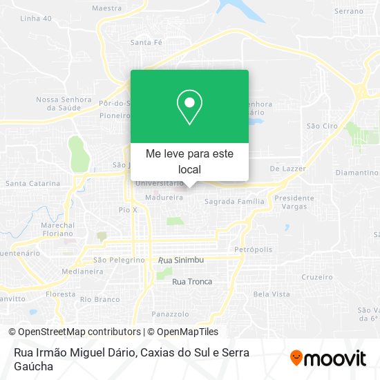 Rua Irmão Miguel Dário mapa