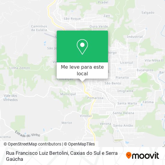 Rua Francisco Luiz Bertolini mapa
