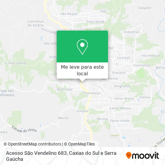 Acesso São Vendelino 683 mapa
