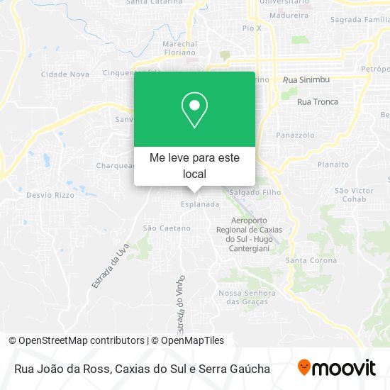 Rua João da Ross mapa
