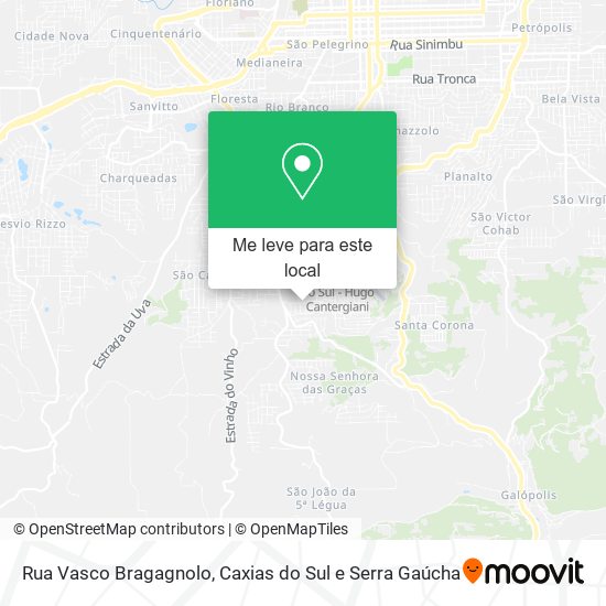 Rua Vasco Bragagnolo mapa