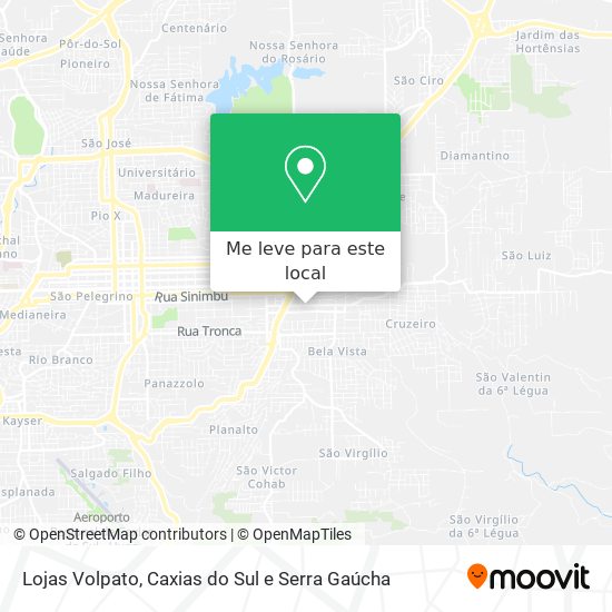 Lojas Volpato mapa