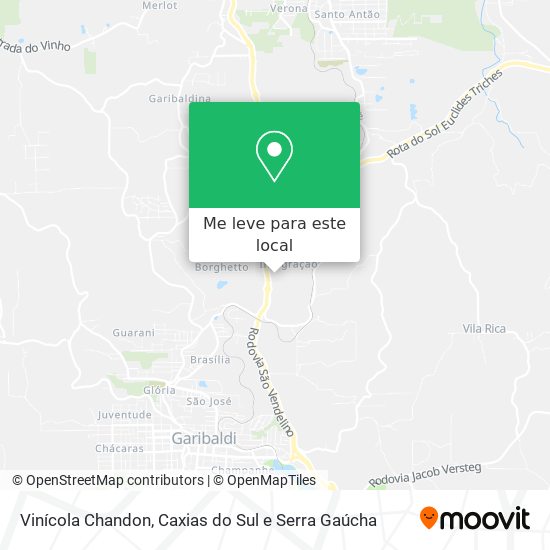 Vinícola Chandon mapa