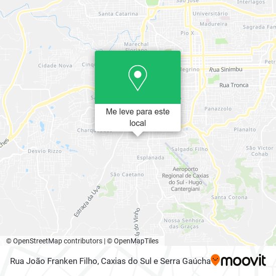 Rua João Franken Filho mapa