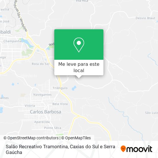 Salão Recreativo Tramontina mapa