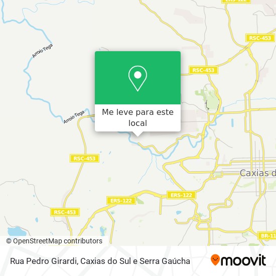 Rua Pedro Girardi mapa