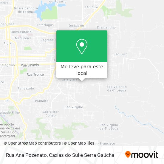 Rua Ana Pozenato mapa