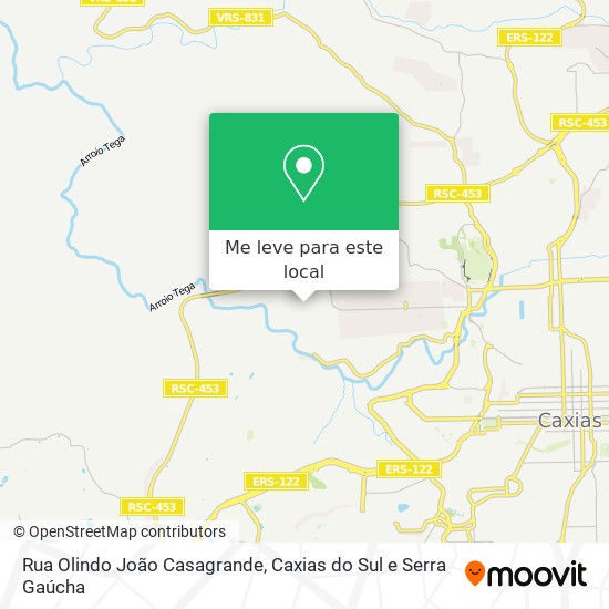 Rua Olindo João Casagrande mapa