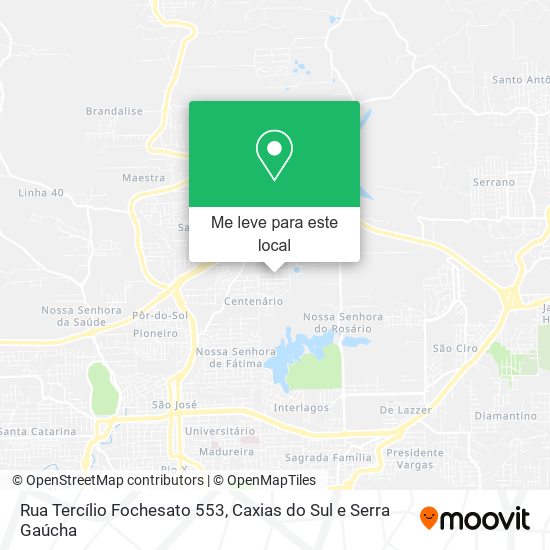 Rua Tercílio Fochesato 553 mapa