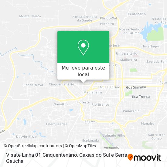 Visate Linha 01 Cinquentenário mapa