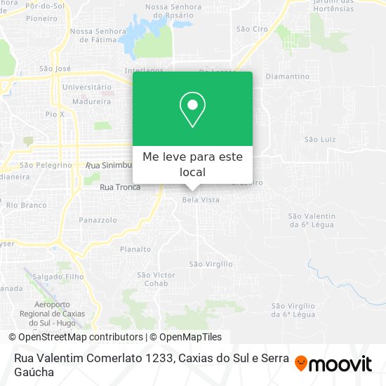 Rua Valentim Comerlato 1233 mapa