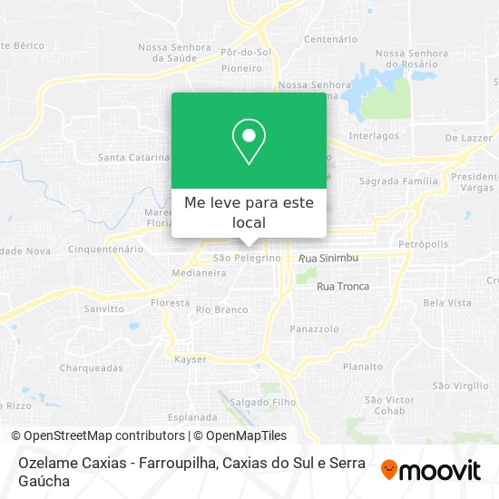 Ozelame Caxias - Farroupilha mapa