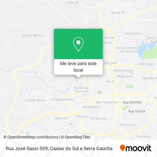 Rua José Sassi 509 mapa