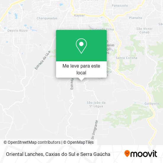 Oriental Lanches mapa