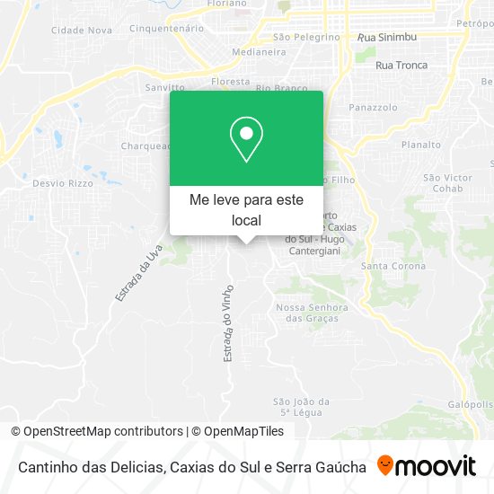 Cantinho das Delicias mapa