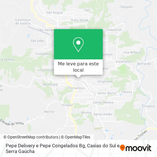 Pepe Delivery e Pepe Congelados Bg mapa