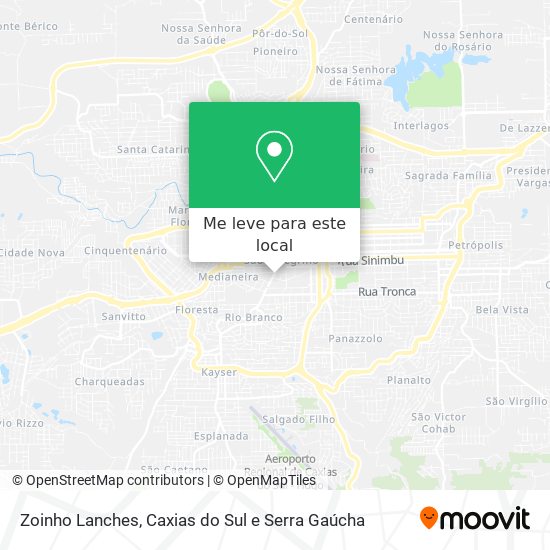 Zoinho Lanches mapa