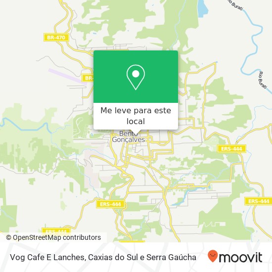 Vog Cafe E Lanches, Rua Marechal Deodoro, 238 Centro Bento Gonçalves-RS 95700-000 mapa