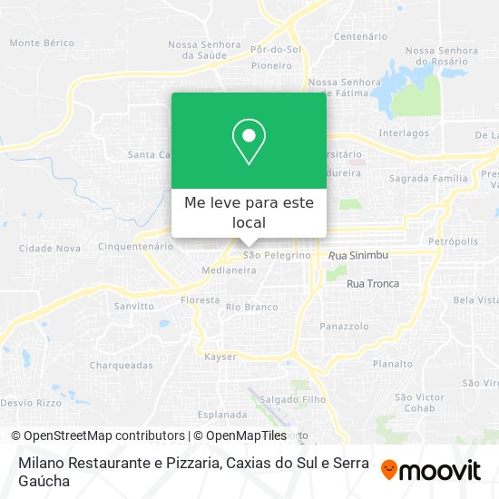 Milano Restaurante e Pizzaria mapa