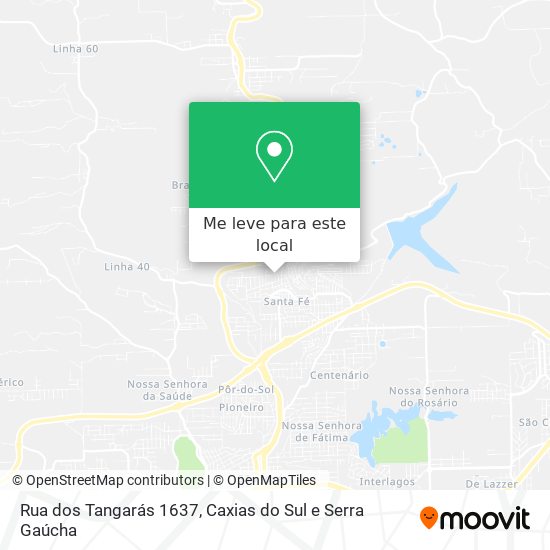 Rua dos Tangarás 1637 mapa