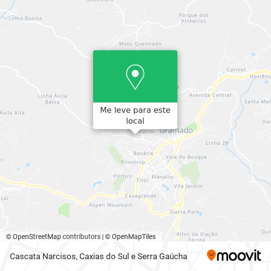 Cascata Narcisos mapa